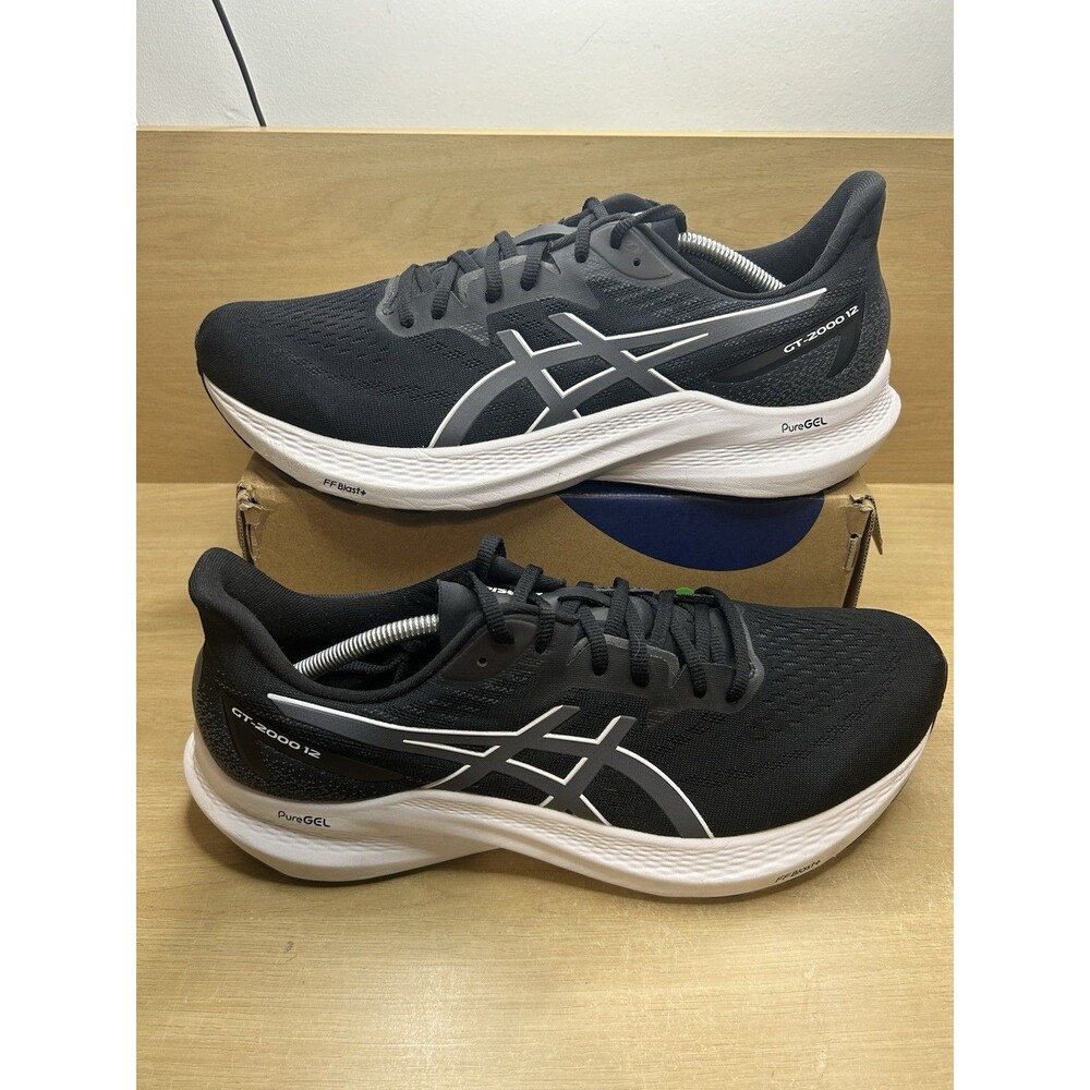 Asics GT 2000 12 Black Running Men's Size 12.5 Wide Athletic Sneakers 1011B689
